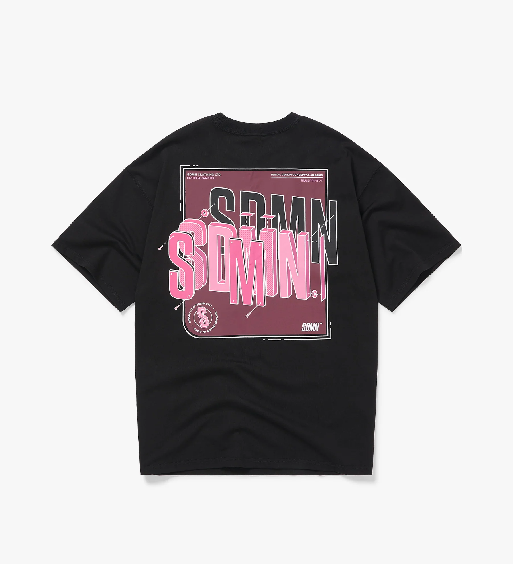 Blueprint T-Shirt [Black/Hot Pink]